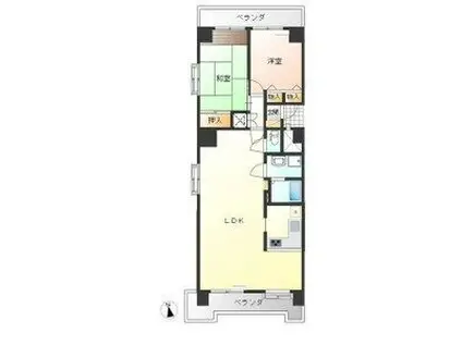 赤羽ハイツ(2LDK/2階)の間取り写真