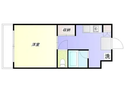 アメニティコウヤマ第15ガーデン(1K/2階)の間取り写真