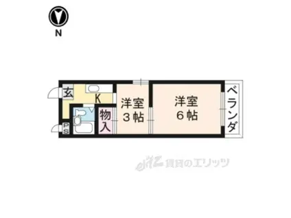 メゾンドプレジール(2K/4階)の間取り写真