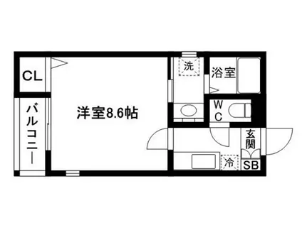 SAKURA壱番館(1K/2階)の間取り写真