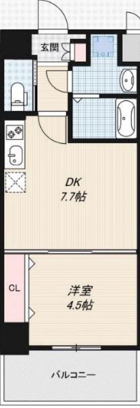 MSR新大阪南(1DK/2階)の間取り写真
