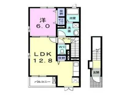 サンガーデンSII(1LDK/2階)の間取り写真