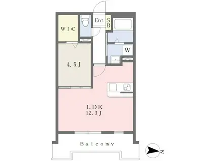 グランフィーネ桜木(1LDK/7階)の間取り写真