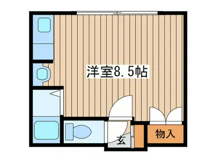 ノ-スニューパシフィック(ワンルーム/3階)の間取り写真