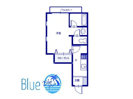 プレシャスフラット(1K/2階)の間取り写真