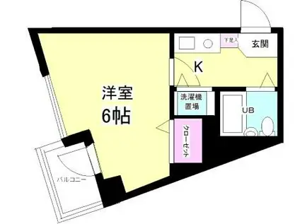 ペンシルベニヤ(1K/5階)の間取り写真