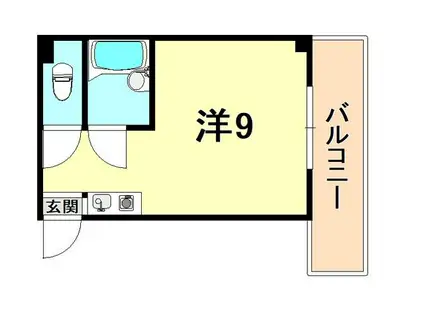 三景マンション(ワンルーム/3階)の間取り写真