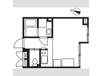 エクサム初台(ワンルーム/1階)の間取り写真