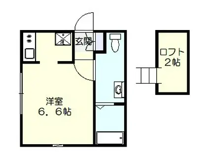GATE LAGOON 戸塚町(ワンルーム/2階)の間取り写真