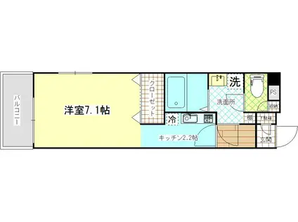 モデラート追浜(1K/3階)の間取り写真