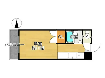 Uハイムマツマル(ワンルーム/7階)の間取り写真