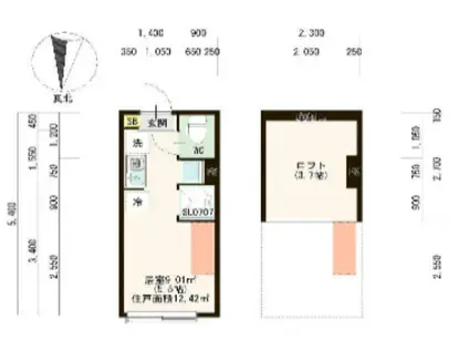 ハーモニーテラス上井草IV(ワンルーム/2階)の間取り写真