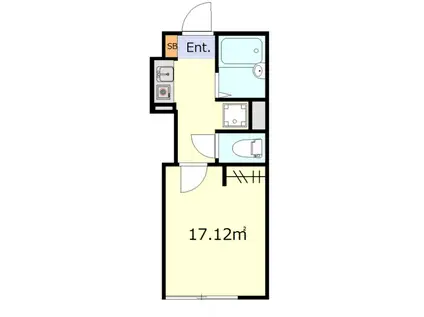 ボンボニエール池上(1K/1階)の間取り写真