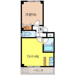 カーサ・ソフィアIII(1DK/1階)の間取り写真