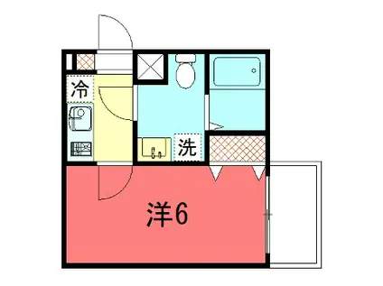 ネクスフィーダ北白川(1K/1階)の間取り写真