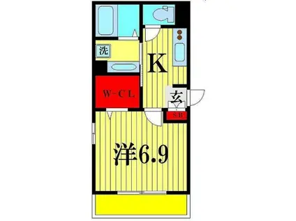 コンフォート リリィ(1K/2階)の間取り写真