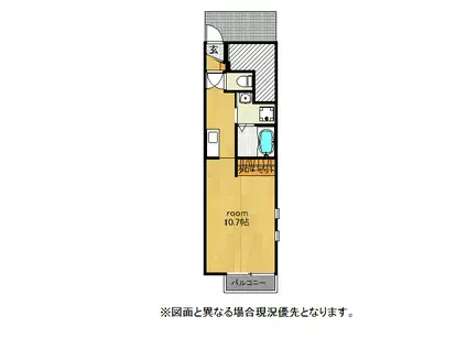 COLETTE八木山本町壱番館(ワンルーム/1階)の間取り写真