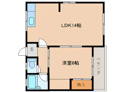プティットメゾン(1LDK/2階)の間取り写真