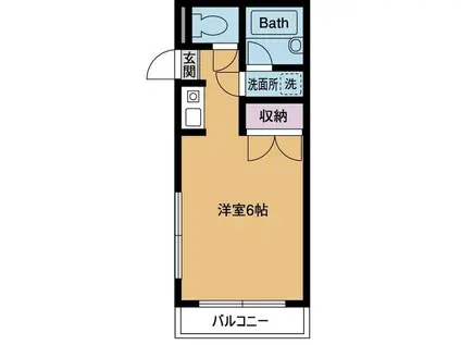 リバータウン松枝(ワンルーム/2階)の間取り写真