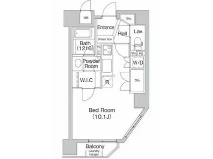コンフォリア代々木上原(ワンルーム/1階)の間取り写真