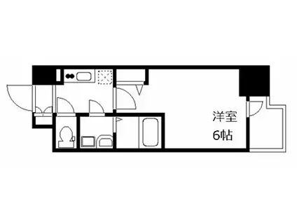 エスリード難波ALLURE(1K/3階)の間取り写真