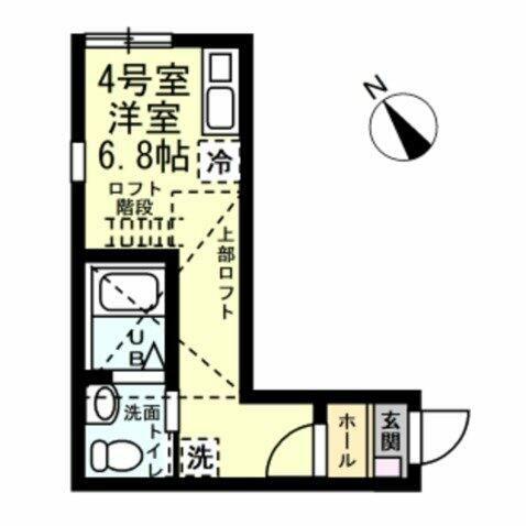IQテラス横浜戸塚(ワンルーム/1階)の間取り写真