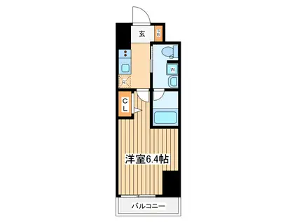 ショーケンレジデンス横浜戸部(1K/9階)の間取り写真