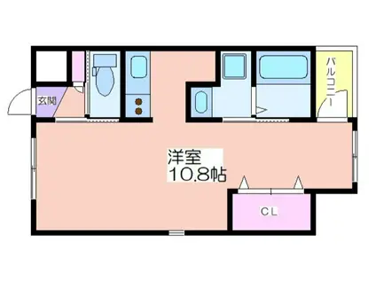 YOSOZAEMON(1K/2階)の間取り写真