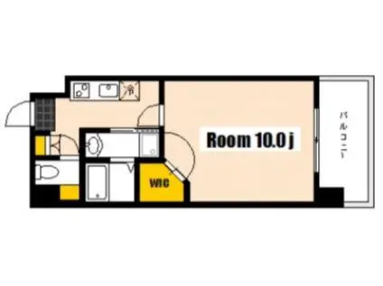 S・T PRECIOUS 上東雲(1K/14階)の間取り写真