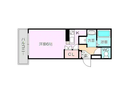 COMHOUSEⅡ(ワンルーム/1階)の間取り写真