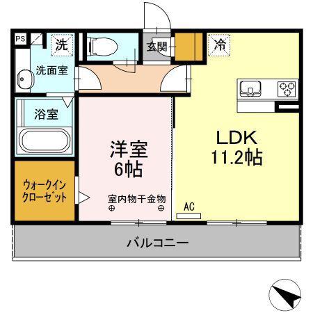 センブラーダ・モンタナ(1LDK/2階)の間取り写真