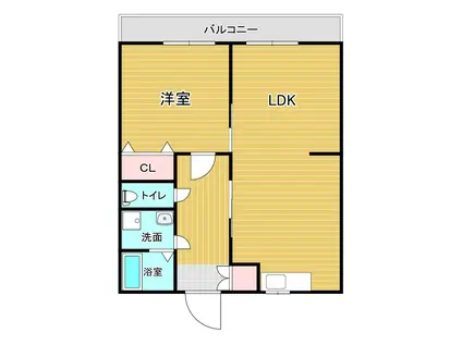 フリーダム5(1LDK/3階)の間取り写真