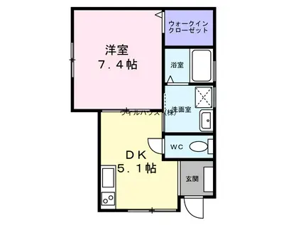 RENBO HOUSE(1DK/1階)の間取り写真