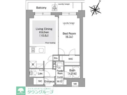 コンフォリア・リヴ文京護国寺(1LDK/3階)の間取り写真