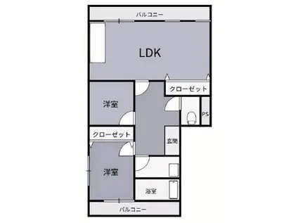 淡路島テラス(2LDK/5階)の間取り写真