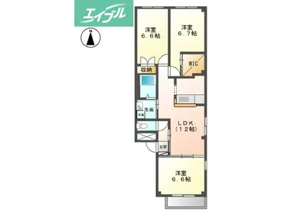 オリオン(3LDK/2階)の間取り写真