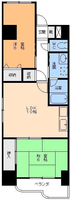 CITY21(2LDK/8階)の間取り写真