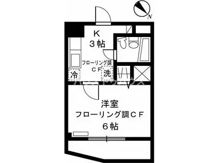 グランドールピア(1K/3階)の間取り写真