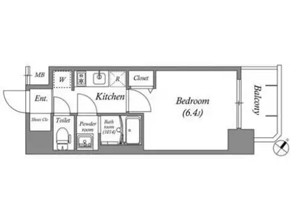 アドバンス名古屋シュテルン(1K/8階)の間取り写真