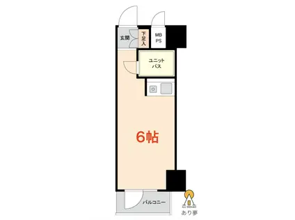 GSプラザ桜木町駅前(ワンルーム/3階)の間取り写真