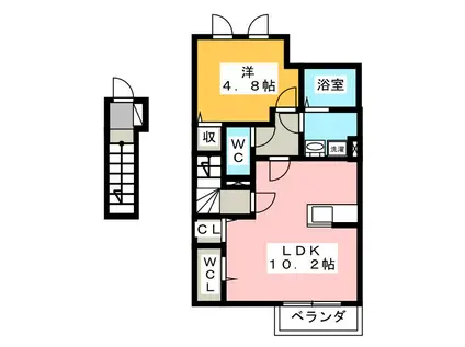 グランボア A(1LDK/2階)の間取り写真