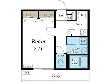 芝富士アパート(1K/2階)の間取り写真