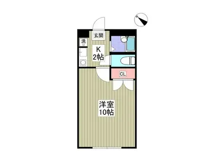 アークA(1K/1階)の間取り写真