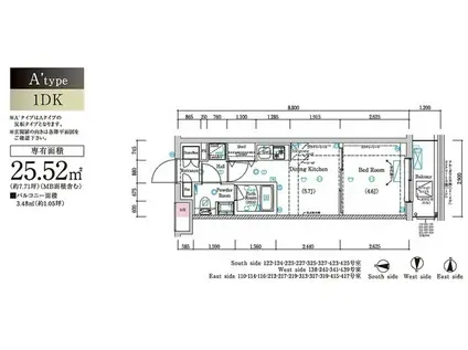 ラフィスタ鷺ノ宮(1DK/1階)の間取り写真