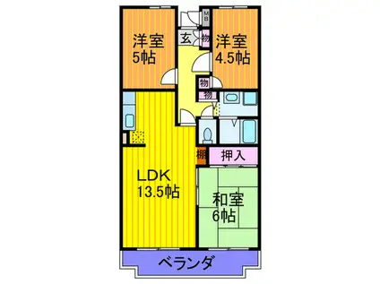 M・高井(3LDK/3階)の間取り写真