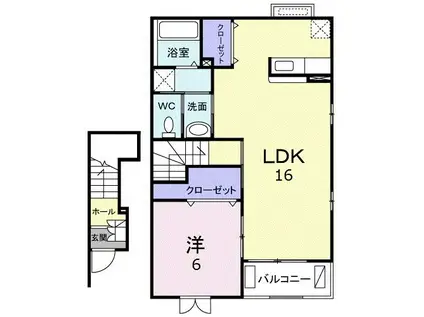 COMFORT・MC(1LDK/2階)の間取り写真