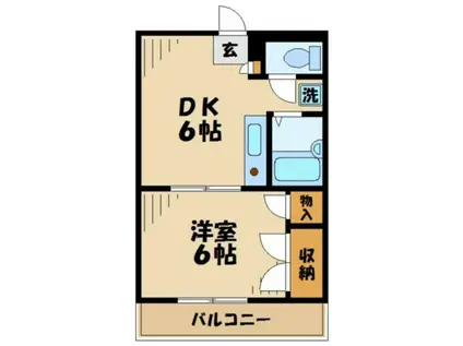 レオパレスYAGAKE(1DK/2階)の間取り写真