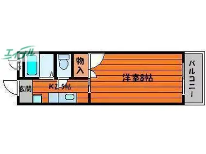 SKマンション(1K/2階)の間取り写真