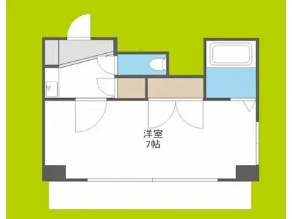 エンブレム都島(1K/6階)の間取り写真