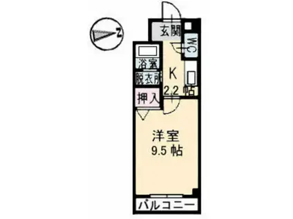 メゾンフローラ(1K/2階)の間取り写真